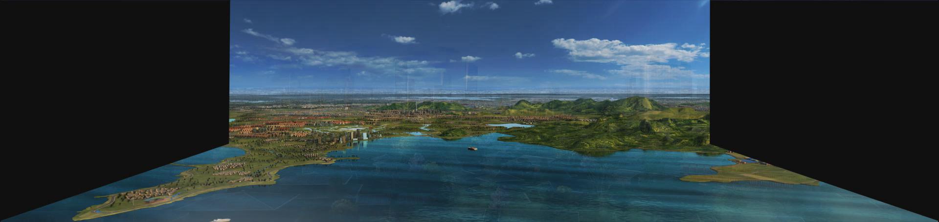 蘇州高新區綠色展廳折幕數字沙盤