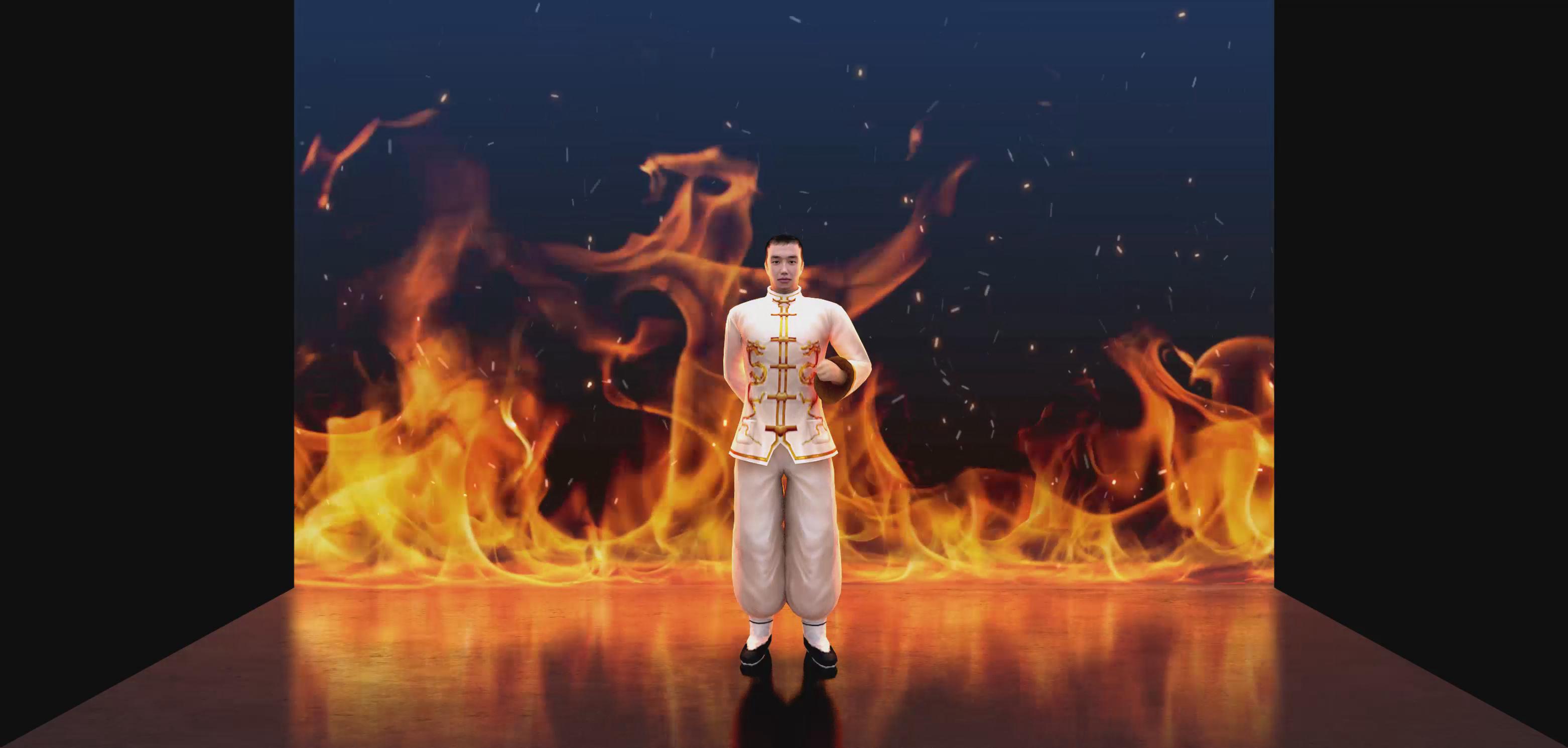 上海大世界精武武術折幕投影三維影片